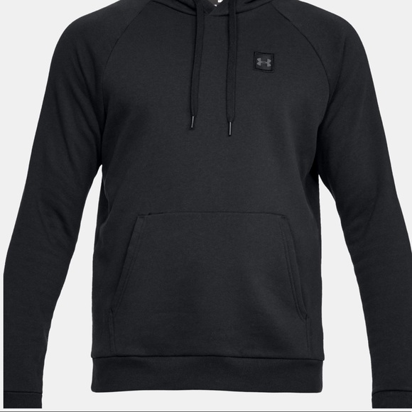 Men’s Black Under Armour Cotton String Hoodie, NWT - Picture 3 of 8